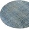 Homeroots 8' Blue And Ivory Round Abstract Washable Indoor Outdoor Area Rug 631091 - alternate 7