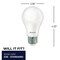 Bulbrite LED Filament 9W Dimmable A19 Light Bulb, Frost Glass, Medium E26 Base, 2700K, 800lu, 48PK 861720 - alternate 6