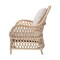 Bali & Pari Florence Bohemian Ivory Braided Rattan Arm Chair 248-13725-ZORO - alternate 6