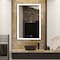 Fab Glass And Mirror LED Lighted Bathroom Mirror 30 x 40inch, Black Framed Wall Mounted Dimmable Vanity Mirror, Ant HC30X40-FB - alternate 5
