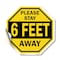 Signmission Please Stay 6 Feet Away, 10 Inch X 10 Inch, Vinyl Decal OC-D-10-198 - alternate 1