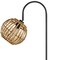 Homeroots 63" Black Traditional Shaped Floor Lamp With Brown Globe Shade 526316 - alternate 4