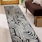 World Rug Gallery Contemporary Lines Runner Rug 2 ft 3 in x 8 ft Black WR97BLACK2X8 - alternate 1