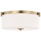 Nuvo Liam, 3 Light Flush Mount, Burnished Brass, White Opal Glass 60/8207 - alternate 6