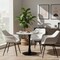 Leisuremod Markley Distressed Leather Ergonomic Dining Chair, Powder Coated Iron Legs EC26W - alternate 7