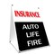Signmission Insurance Auto Life Fire, 24 Inch x 18 Inch A-frame Yard Sign, Plastic Sign SBC-1824-Insurance Auto Life Fire - alternate 1
