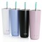 Mr. Coffee Java Quest 4 Pc 23 oz Stainless Steel Tumbler Set with Lids and Straws in Assorted Colors 134034.01 - alternate 4