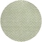 Homeroots 8' Green And Ivory Round Chevron Washable Indoor Outdoor Area Rug 596263 - alternate 5