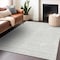 Homeroots 9' X 12' Silver And Gray Geometric Washable Indoor Outdoor Area Rug 594507 - alternate 3
