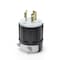 Leviton Locking Plug, L8-20P, 20 A, 480V AC, Single Phase, 2 Pole, Screw Terminals, Black, White 2341 - alternate 1