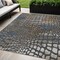 Homeroots 5' X 8' Charcoal Brown And Copper Abstract Washable Indoor Outdoor Area Rug 596783 - alternate 1