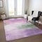 Homeroots 8' X 10' Lilac Lavender And Green Abstract Washable Indoor Outdoor Area Rug 611273 - alternate 7