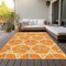 Homeroots 3' X 5' Orange And Blue Geometric Washable Indoor Outdoor Area Rug 613512 - alternate 7