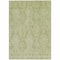 Homeroots 5' X 8' Artichoke Green And Beige Damask Washable Indoor Outdoor Area Rug 616509 - alternate 6