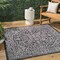 Jonathan Y Malta Bohemian Medallion Textured Weave Black/Gray 3 ft Square Indoor/Outdoor Area Rug SMB104C-3SQ - alternate 1