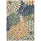 Homeroots 6' X 9' Blue And Green Floral Indoor Outdoor Area Rug 545012 - alternate 1