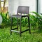Homeroots Set of Four 26" Brown Faux Rattan Heavy Duty Plastic Low Back Outdoor Counter Height Bar Chairs 565351 - alternate 4