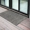 Homeroots 2' X 3' Brown and Ivory Striped Stain Resistant Indoor Outdoor Area Rug 531667 - alternate 1