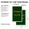 Signmission Attorney At Law, Vinyl Decals Only 24 Inch x 36 Inch, Vinyl Decal, 2PK DSB-2436-2PACK-Attorney At Law - alternate 2