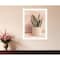 Homeroots Striped Bohemian Plant White Framed Print Wall Art 530133 - alternate 3