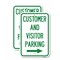 Signmission Customer and Visitor Parking With Right Arrow, 18'' X 24'' 2 Signs, Heavy Gauge Aluminum, 2PK A-1824-2PACK-24215 - alternate 1