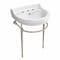Whitehaus Collection 22 in Console Sink With Semi-Circular Bowl, Single Faucet Drilling, Brass Leg Supports and Overflow WHV022-L32-3H-BN - alternate 3