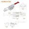 Powertec Toggle Clamp Set, 375 lbs & 700 lbs Cap., J Hook, Self-Lock U-Bolt Adjustable Latch, 4PK 20345N - alternate 4