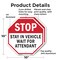 Signmission Stop Stay in Vehicle Wait for Atten, 10 inch X 10 inch, Aluminum Metal Signs, 2PK OC-A-2PACK-10-275 - alternate 3