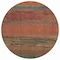 Homeroots 8' Terra Cotta Round Abstract Washable Indoor Outdoor Area Rug 608761 - alternate 6