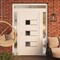 Vdomdoors Front Exterior Prehung Metal-Plastic Door, Manux 8933 White Silk, 2 Side and Top Sidelite Transom,  MANUX8933EXD-WS-W14+36+14xH80+14-RH - alternate 3