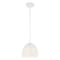 Jonathan Y Campana 8.25" 1-Light Bohemian Modern Woven Rope/Iron LED Pendant, White JYL6512A - alternate 1