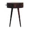 Homeroots 22" Brown Solid Wood Round One Drawer Nightstand 651803 - alternate 3