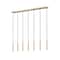 Z-Lite Forest 7 Light Linear Chandelier, Modern Gold, 54 In W 919MP12-7L-MGLD-LED - alternate 5