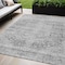 Homeroots 5' X 8' Gray And Ivory Oriental Washable Indoor Outdoor Area Rug 605116 - alternate 1
