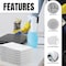 Supremeplus Premium Huck Towels, 15 in x 27 in (White), Pack of 100, 100PK SP-7738 - alternate 3
