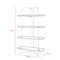 Homeroots 69" White Stainless Steel Four Tier Etagere Bookcase 544733 - alternate 6