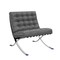 Homeroots 30" Dark Gray and Silver Faux Leather and Stainless Steel Folding Lounge Chair 684450 - alternate 5