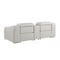 Homeroots 89in Light Gray and Silver Italian Leather Power Reclining Loveseat With Storage 633755 - alternate 6