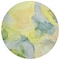 Homeroots 8' Round Yellow Round Abstract Washable Non Skid Indoor Outdoor Area Rug 559546 - alternate 7