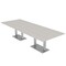 Skutchi Designs Rectangle Conference Table With Power, 48 in W, 120 in L, Ivory HAR-REC-48X120-DOU-K458-NA - alternate 1