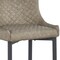 Homeroots Set of Two 26" Gray and Black Faux Leather and Metal Low Back Counter Height Bar Chairs, 2PK 555060 - alternate 5