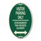 Signmission Bilingual Reserved Parking Sign Visitor Parki, 12 In X 18 In Architectural, Heavy Gauge Aluminum A-OV-G-1218-24304 - alternate 1