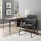 Simple Deluxe Guest Chair, Waiting Room Chairs Office Chair No Wheels, Leather Guest Chair with Padded Arms, Black 3A88OPCHAIR61301PBLK - alternate 6