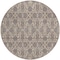 Homeroots 8' Ivory Taupe And Beige Round Floral Washable Indoor Outdoor Area Rug 582280 - alternate 5