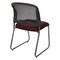 Office Star ProGrid Titanium & Black Visitors Chair, Sled Base, Icon Red 86725R-227 - alternate 2