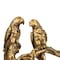 Homeroots 13" Antiqued Gold Parrots Hanging Dimensional Sculpture 401320 - alternate 3