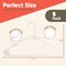 Campior White Plastic Hangers, Heavy-Duty Plastic Hangers Slim and Space-Saving Hangers, 5PK CMPPLH5WH - alternate 5