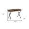 Homeroots 42" Brown and Black Wood and Metal x-Shape Computer Desk With Two Drawers 489885 - alternate 3