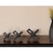 Homeroots Set of Three 4" Black Metal Tabletop Sculpture, 3PK 392515 - alternate 6