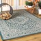 Jonathan Y Sinjuri Medallion Textured Weave Teal Blue/Gray 3 ft. x 5 ft. Indoor/Outdoor Area Rug SMB101C-3 - alternate 5